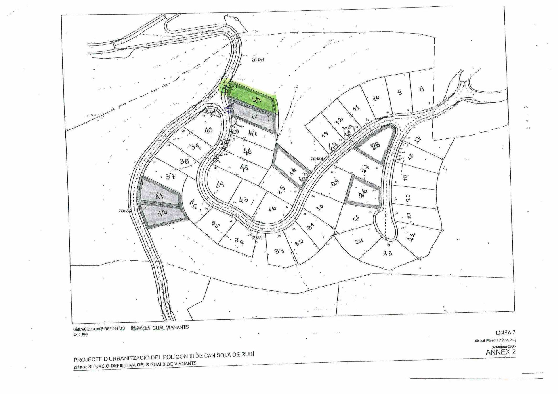 S’ofereix en venda un terreny edificable de 498 m² a la tranquil·la urbanització de Rubí, situada a la zona de Can Sola. Aquest espai presenta una excel·lent oportunitat per a aquells que busquen construir la seva llar en un entorn tranquil i ben comunicat.